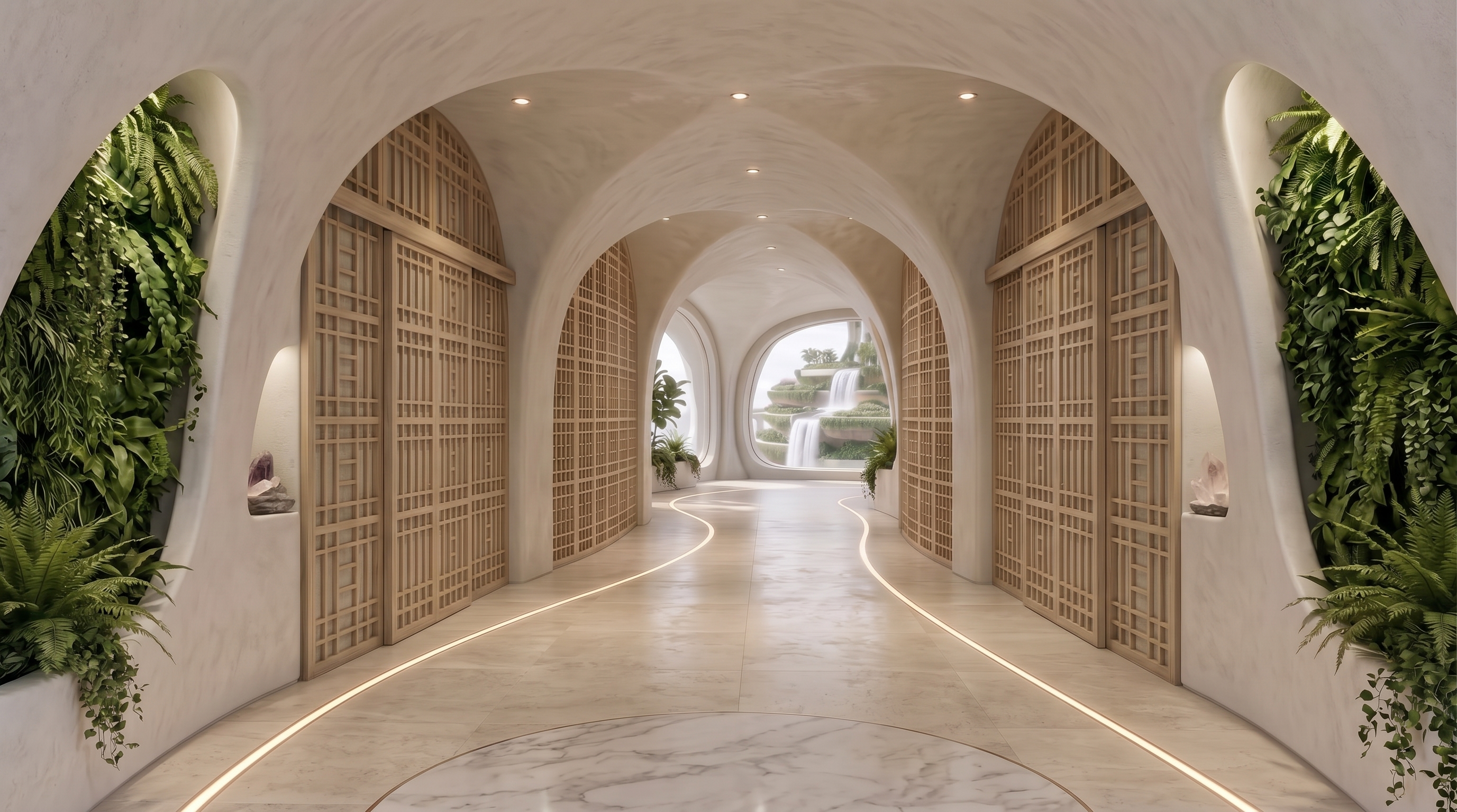 Water Architecture & Sanctuary Hallways